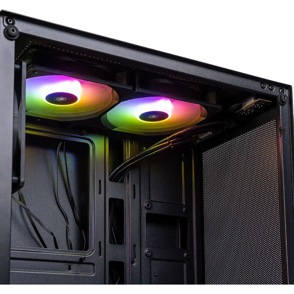 Компьютерный корпус Minitower mATX Eurocase 00-01003410 M07 3ARGB черный без БП закаленное стекло US