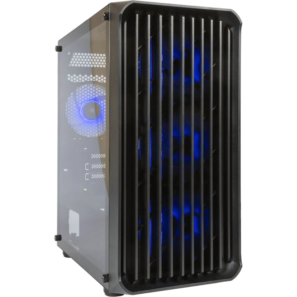 Компьютерный корпус Minitower mATX Eurocase 00-01003410 M07 3ARGB черный без БП закаленное стекло US