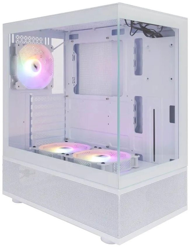 Корпус 1STPLAYER MIKU Mi7-A White / ATX / 3x120mm LED fans / Mi7-A-WH-2F1R-W-1F1-W