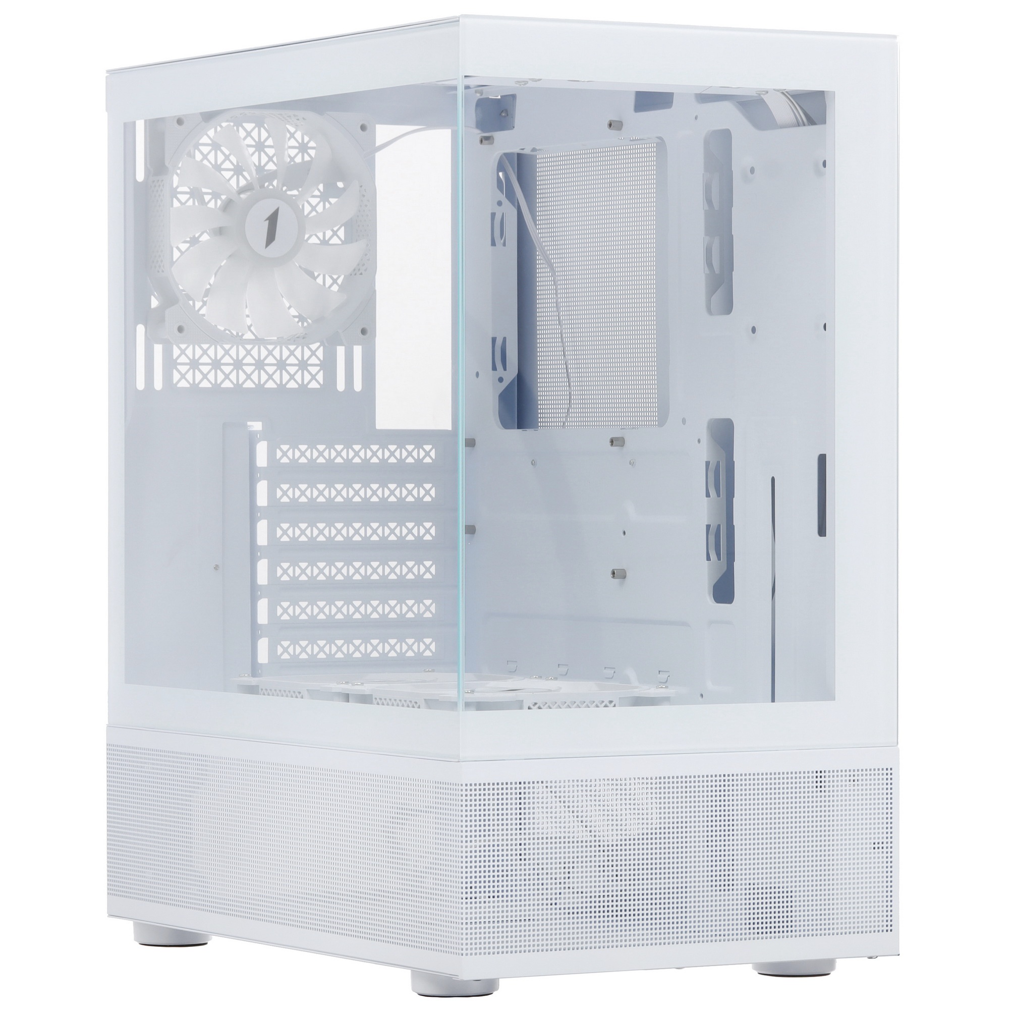 Корпус 1STPLAYER MIKU Mi7-A White / ATX / 3x120mm LED fans / Mi7-A-WH-2F1R-W-1F1-W