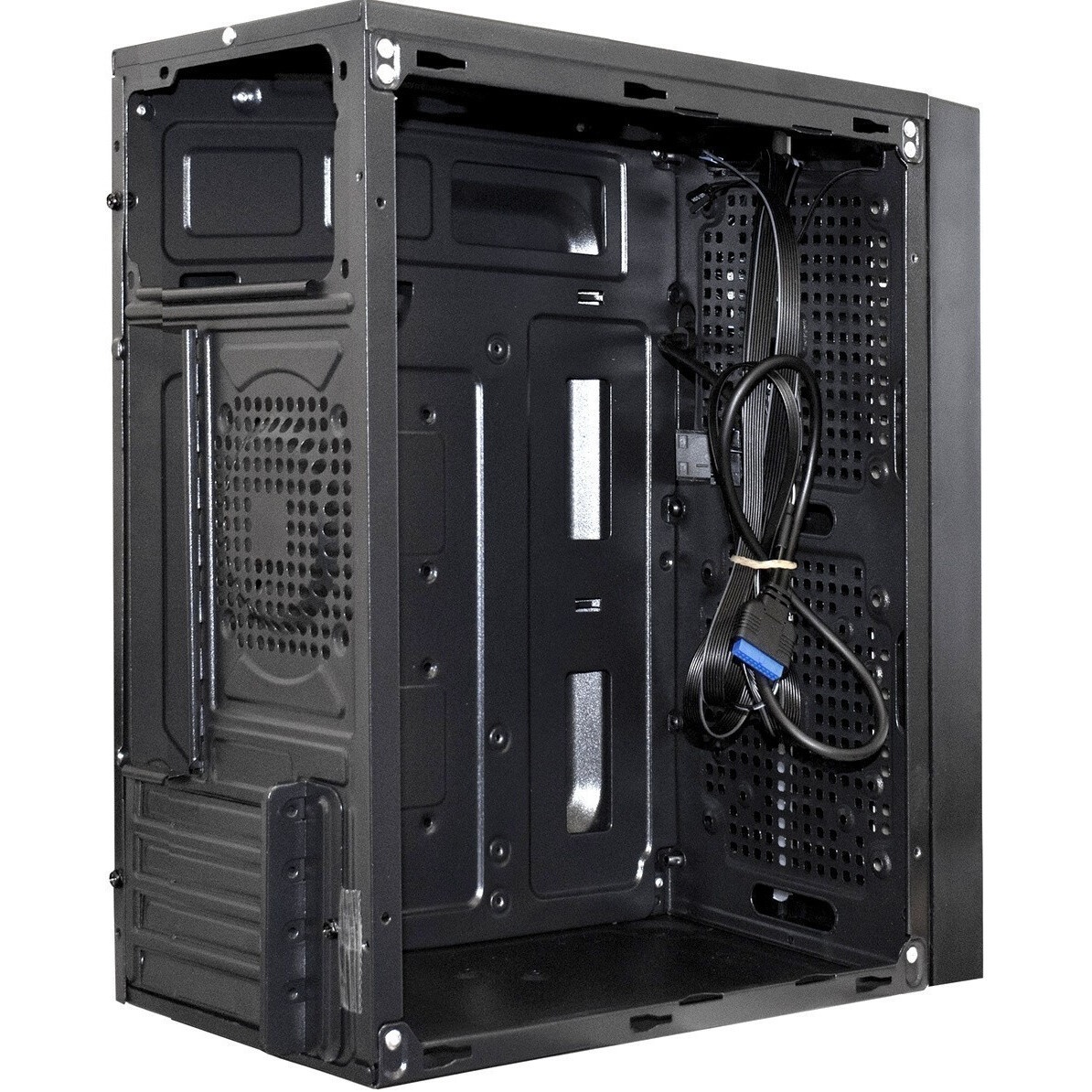 Компьютерный корпус Minitower ExeGate mEVO-9302-RGB-600W-12 (mATX, БП 600NPX с вент. 12см, 2*USB+1*U