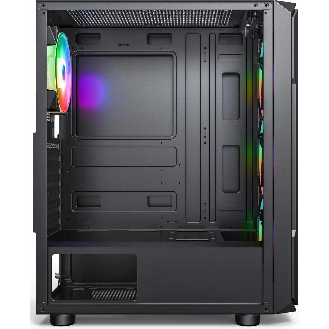 Компьютерный корпус Accord ACC-ZCU1B черный без БП mATX 3x120mm 1xUSB3.0 1xUSB3.1 audio