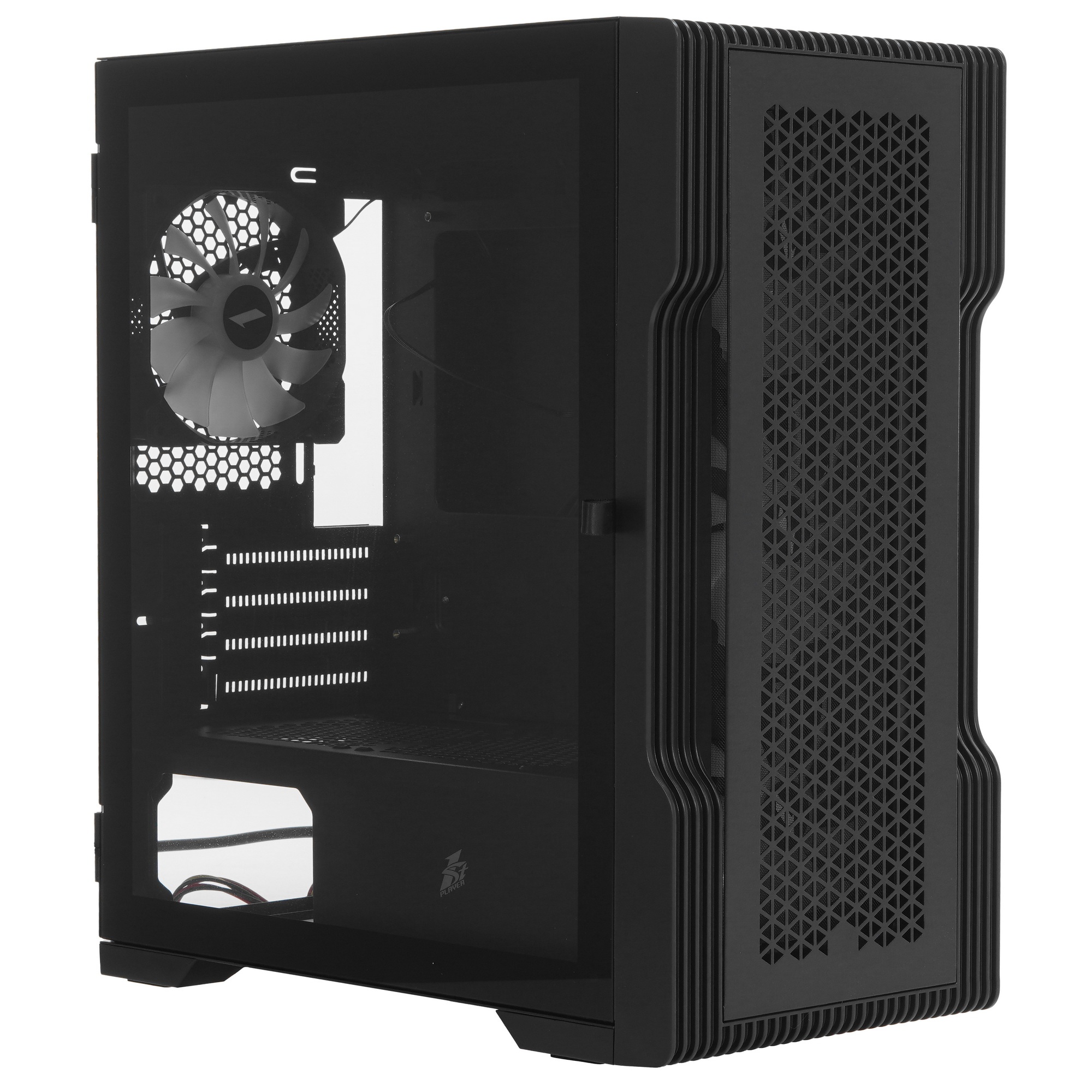 Компьютерный корпус 1STPLAYER TRILOBITE T3 Black / mATX, TG / 4x 120mm LED fans inc. / T3-BK-4F1