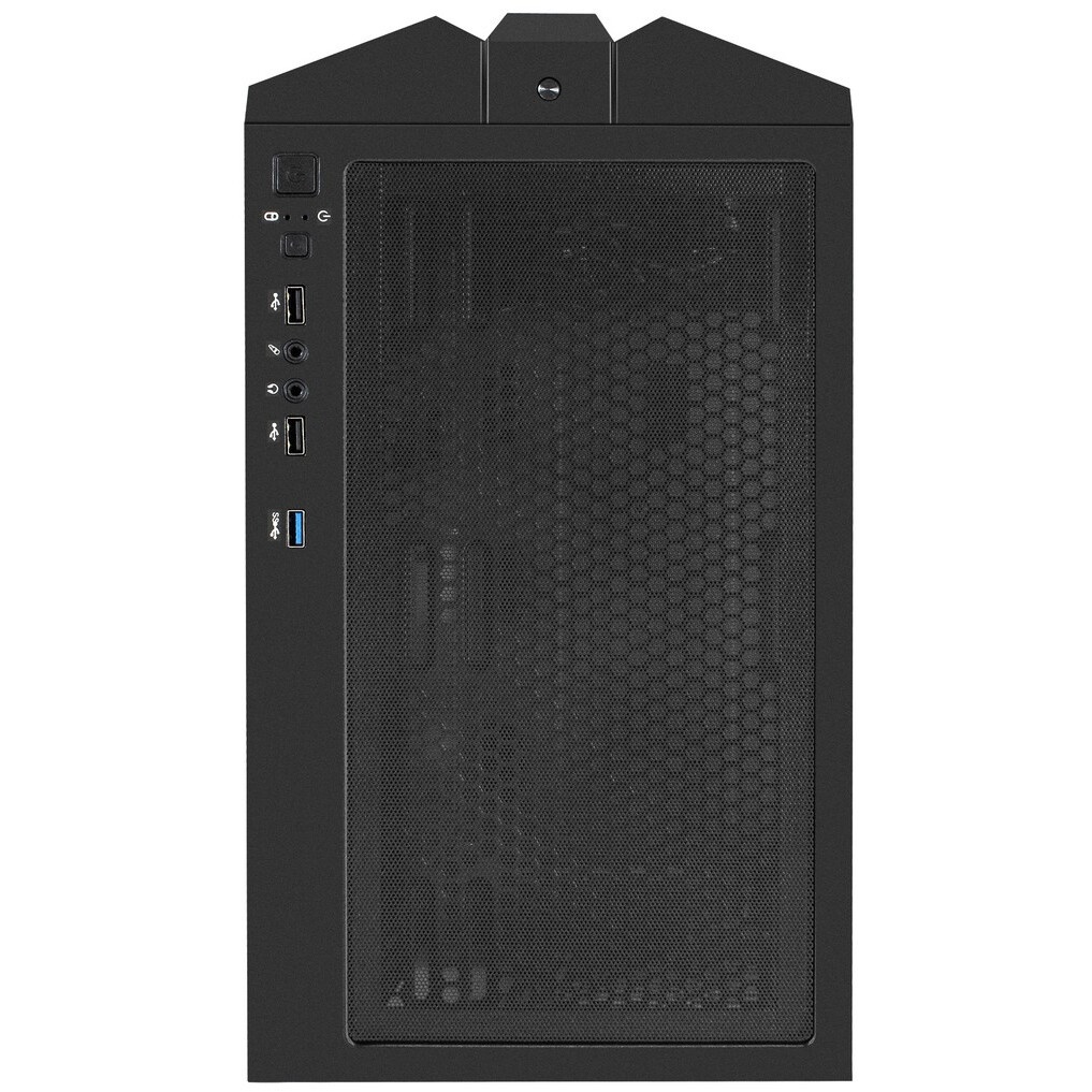 Компьютерный корпус Miditower ExeGate EVO-5001A (ATX, без БП, 2*USB+1*USB3.0+HD Audio, черный, 3 вен