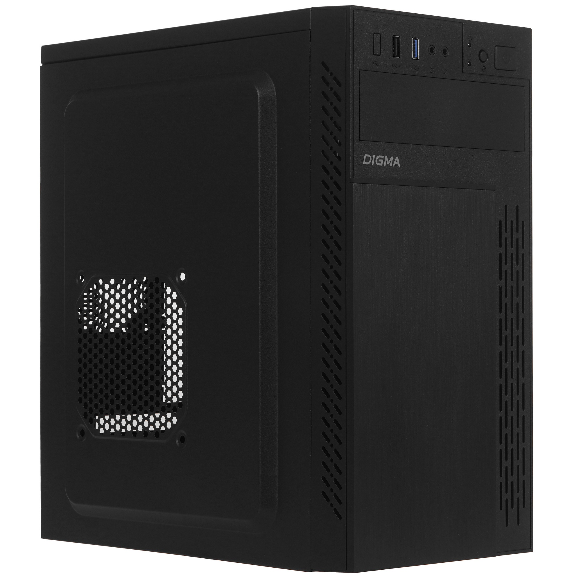 Компьютерный корпус Digma DCC-MN301 черный без БП mATX 1x80mm 2x120mm 1xUSB2.0 1xUSB3.0 audio