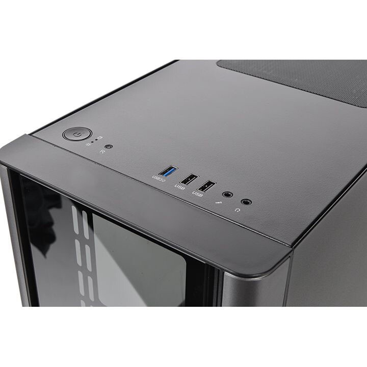Компьютерный корпус Thermaltake V150 TG CA-1R1-00S1WN-00 Black/Win/SPCC/Tempered Glass*2/ 120mm Stan