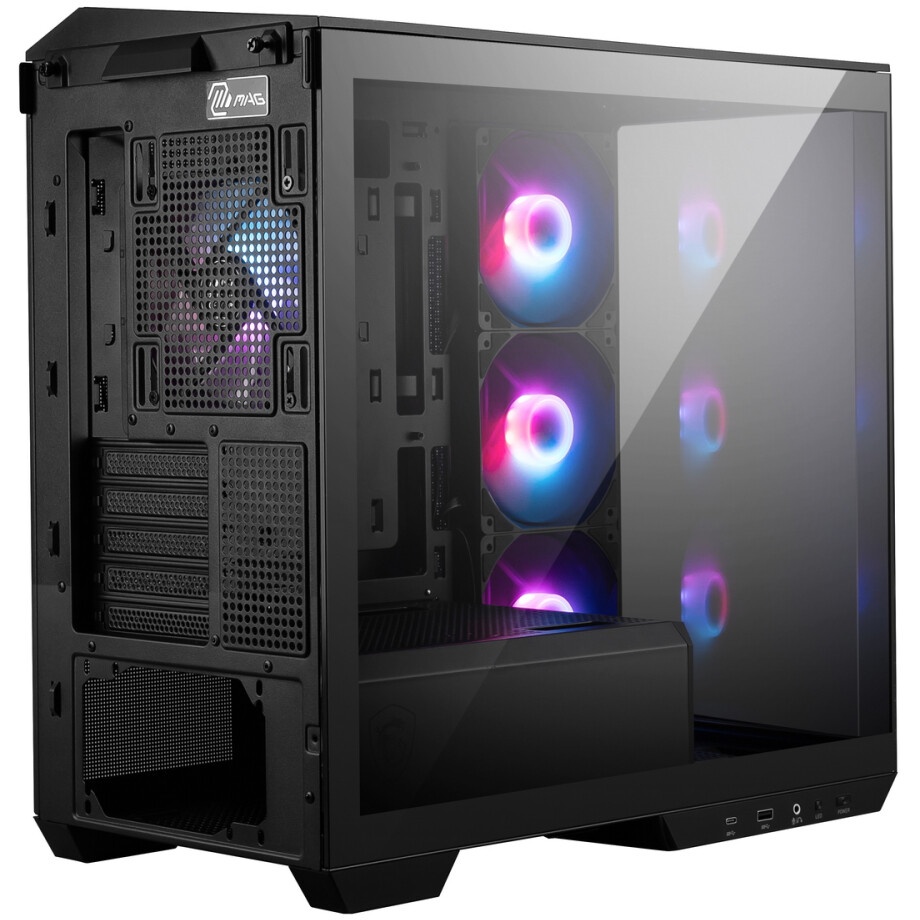 Компьютерный корпус Thermaltake V150 TG CA-1R1-00S1WN-00 Black/Win/SPCC/Tempered Glass*2/ 120mm Stan