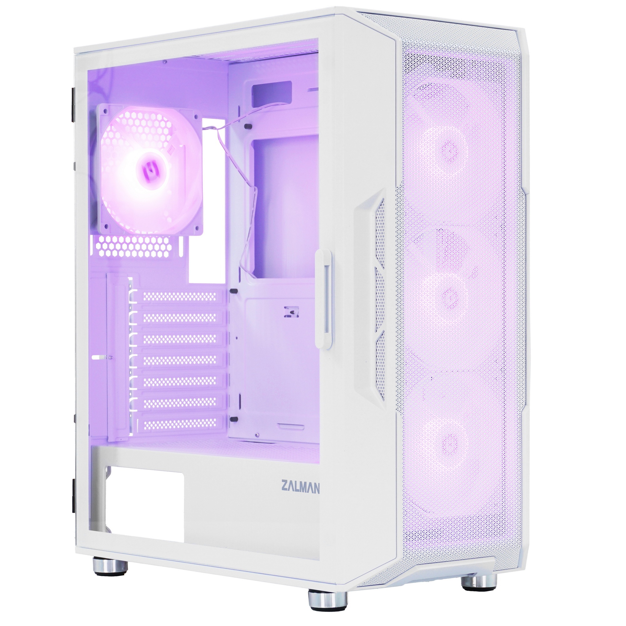 Компьютерный корпус ZALMAN I3 NEO ARGB WHITE, ATX, WHITE, FRONT MESH, WINDOW, 2x3.5", 3x2.5", 1xUSB2