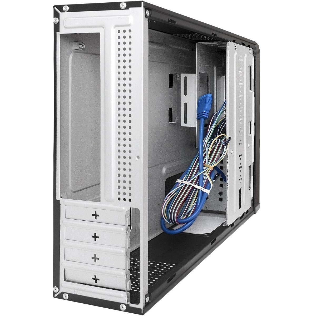Компьютерный корпус Desktop ExeGate MI-207U-450W-8 EX288783RUS  (miniITX/mATX, БП M450 с вент. 8см,