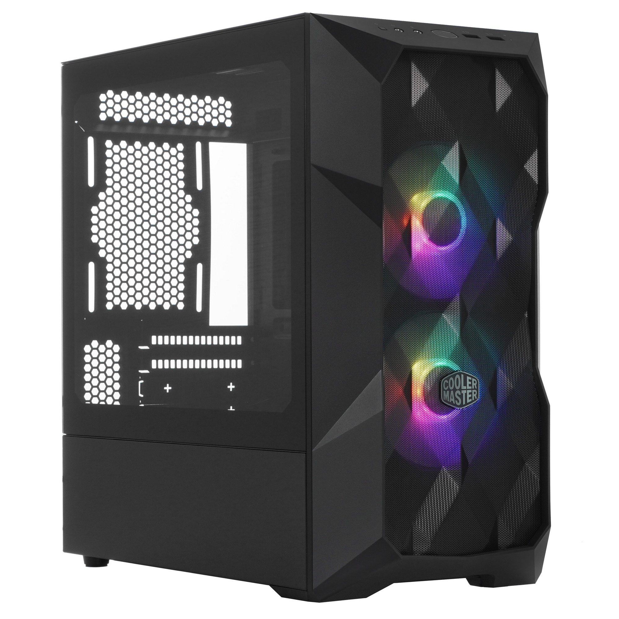 Компьютерный корпус Cooler Master MasterCase TD300 Mesh, USB3.0x2, 2x120ARGBFans, Black, mATX, w/o P