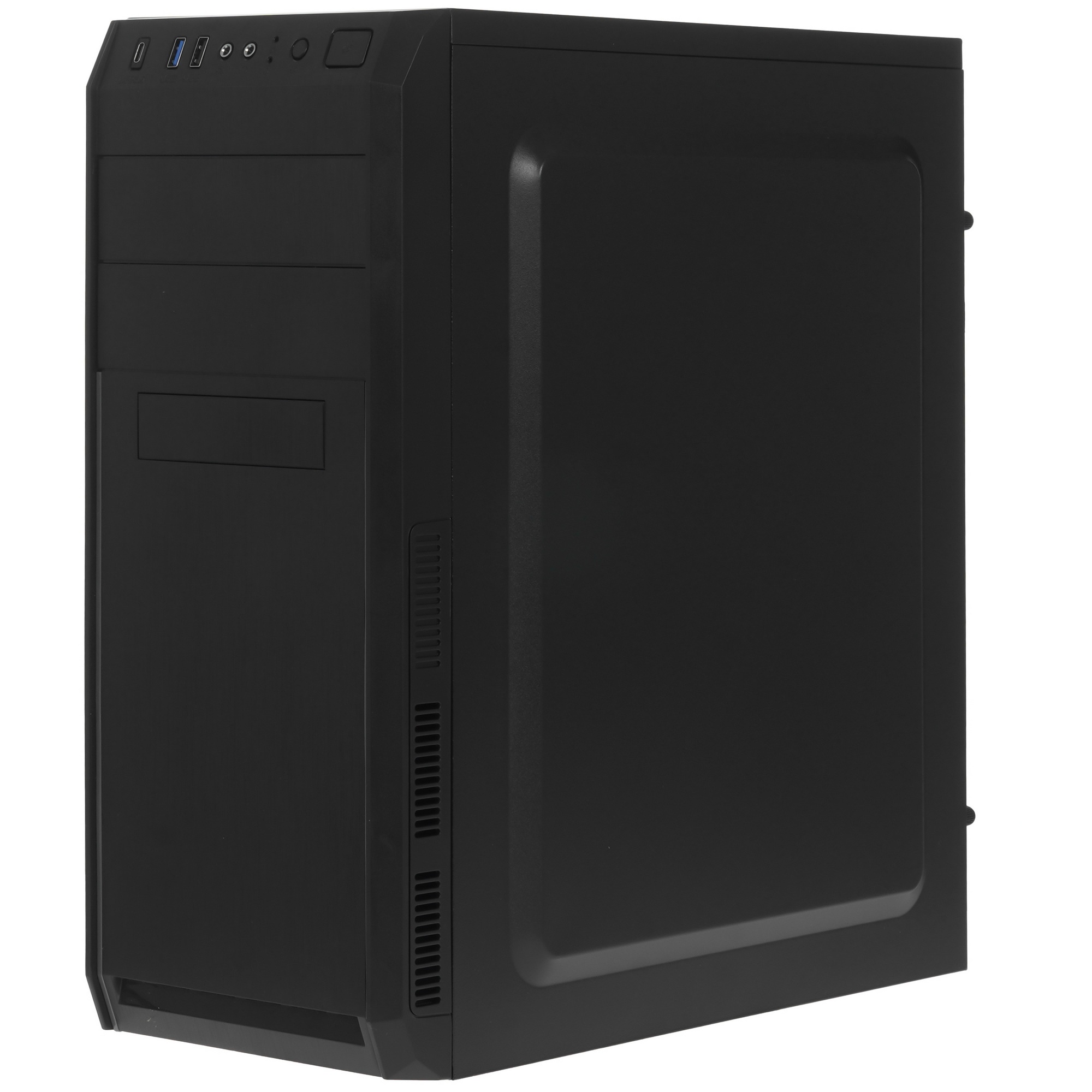 Компьютерный корпус Miditower ExeGate XP-334UC (ATX, без БП, 1*USB+1*USB3.0+1*TypeC, аудио, черный)