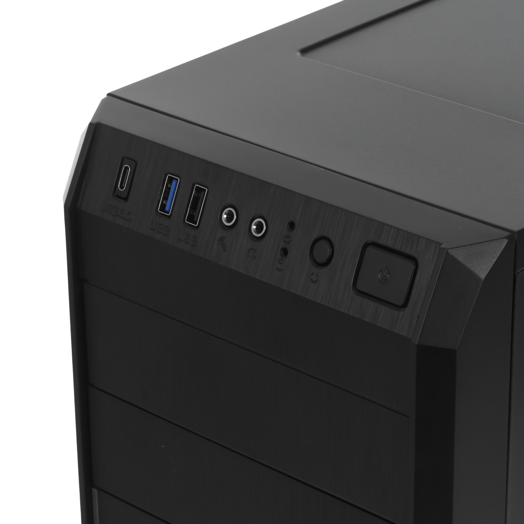 Компьютерный корпус Miditower ExeGate XP-334UC (ATX, без БП, 1*USB+1*USB3.0+1*TypeC, аудио, черный)
