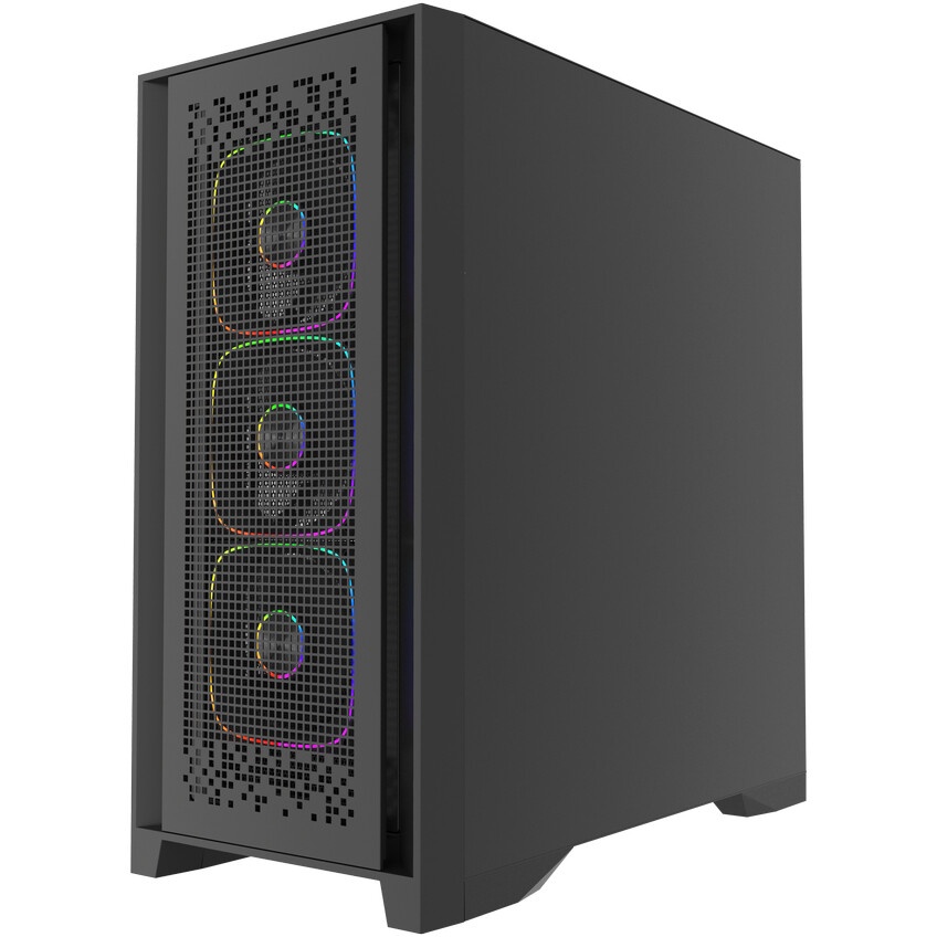 Корпус SOEYI «AX1-B10 SOEYI ATX case with black coating front panel with flat small mesh, without»
