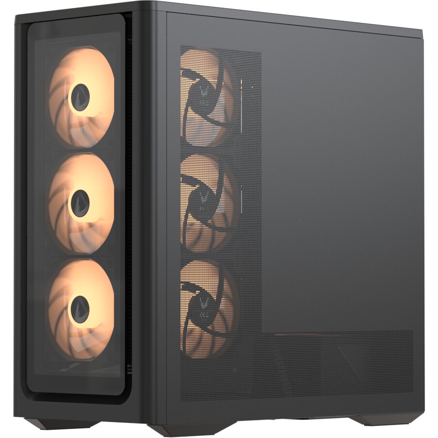Корпус SOEYI «AX1-B10 SOEYI ATX case with black coating front panel with flat small mesh, without»