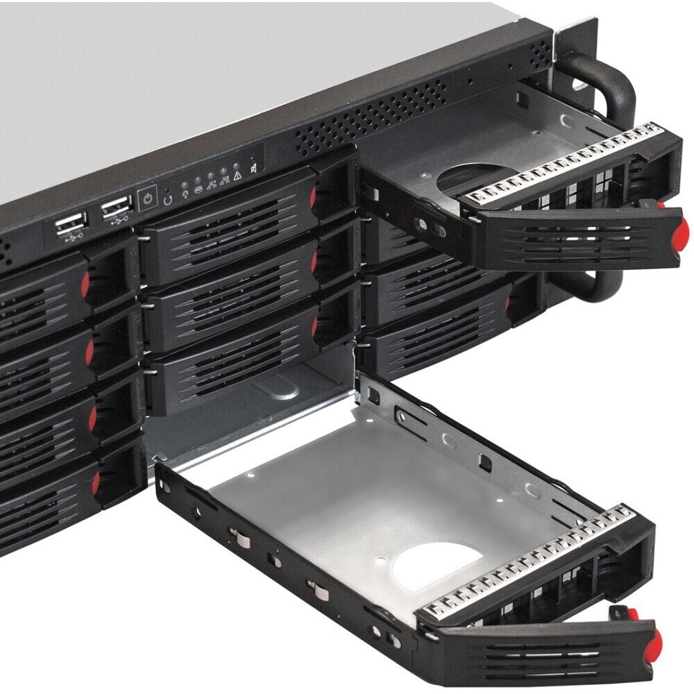 Серверный корпус Ablecom CS-R26-15P, PSU: CRPS(1+1), Acbel: 800W, HDD Tray: 12, 12-port 12Gbps SAS/S