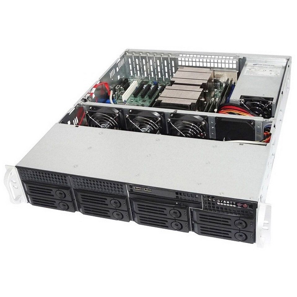 Серверный корпус Ablecom CS-R26-15P, PSU: CRPS(1+1), Acbel: 800W, HDD Tray: 12, 12-port 12Gbps SAS/S