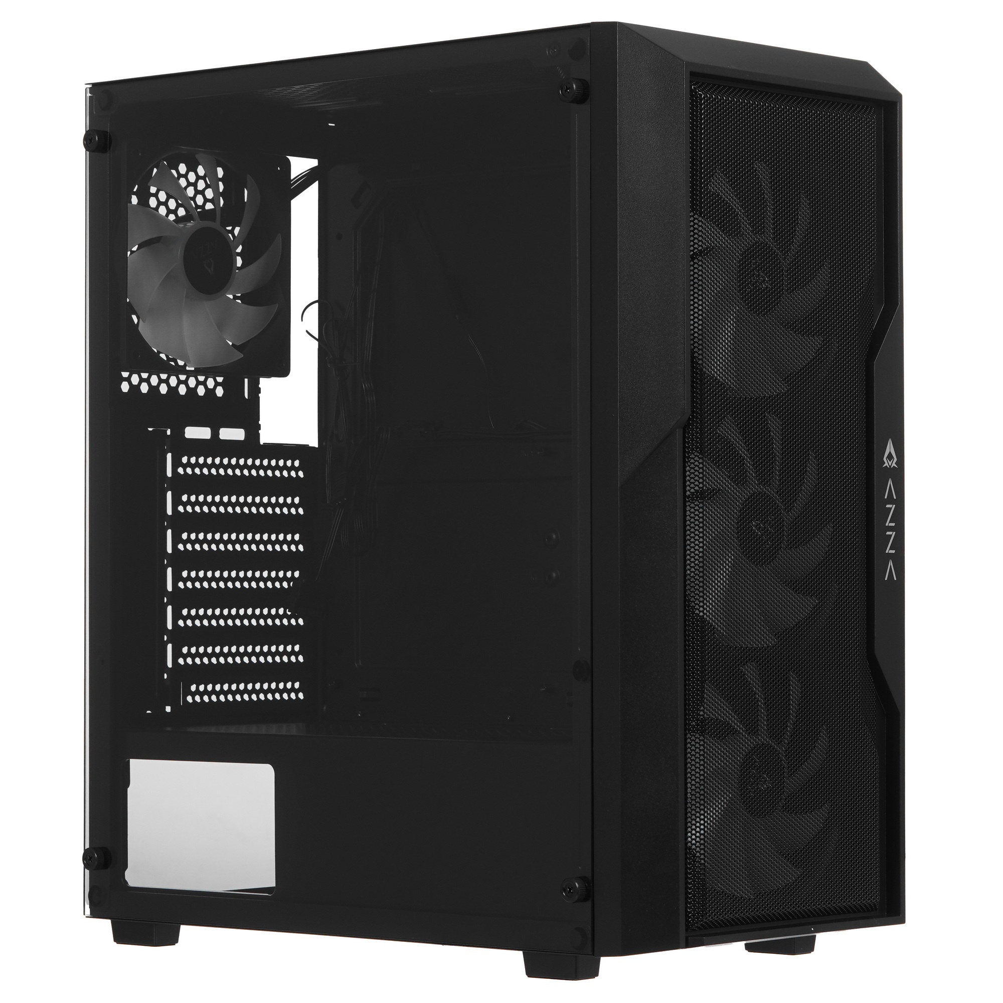 Корпус Azza Fighter черный без БП ATX 4x120mm 2x140mm 2xUSB2.0 1xUSB3.0 audio bott PSU