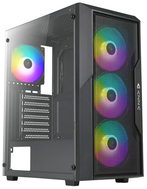 Корпус Azza Fighter черный без БП ATX 4x120mm 2x140mm 2xUSB2.0 1xUSB3.0 audio bott PSU