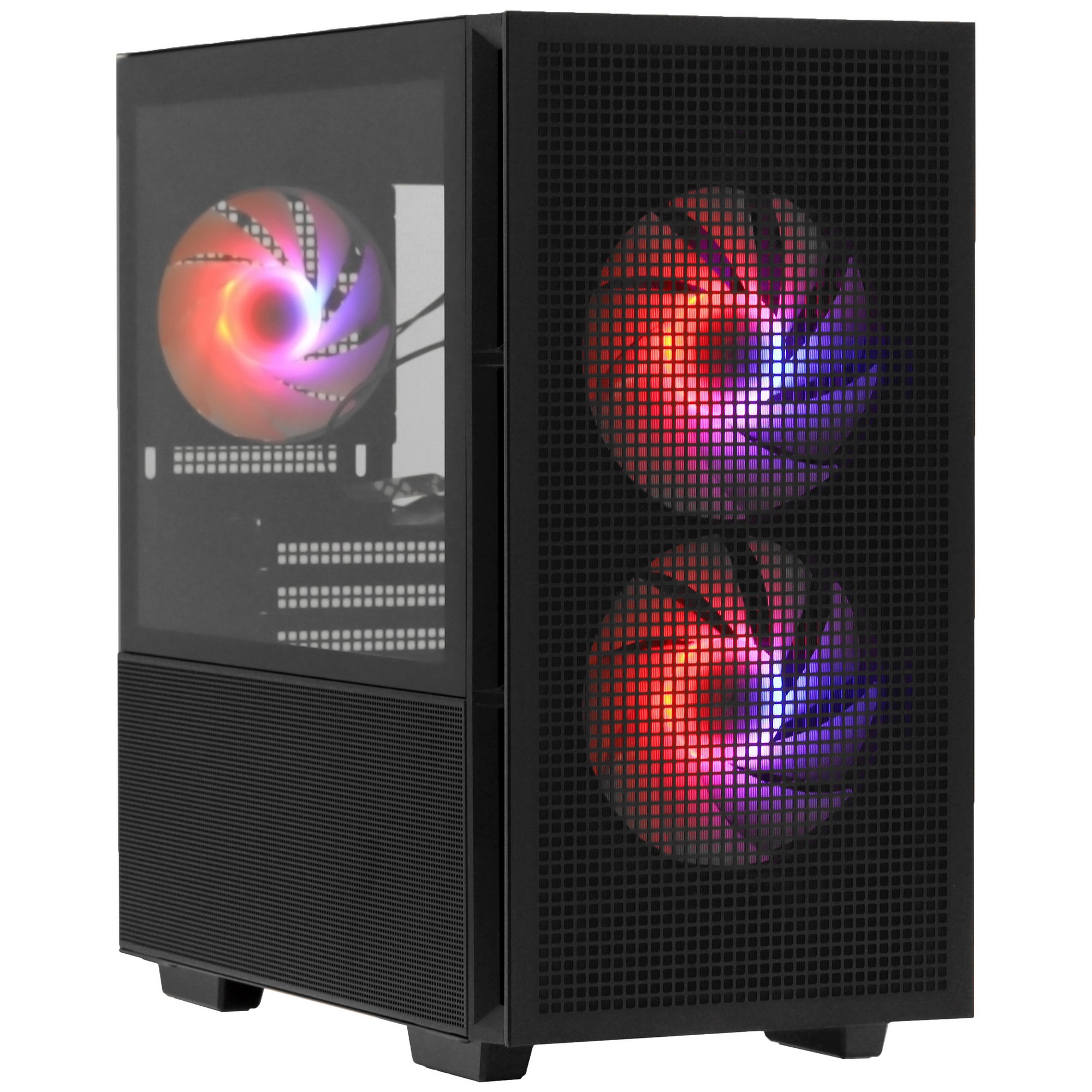 Компьютерный корпус Deepcool CH360 без БП, боковое окно (закаленное стекло), 2x140мм ARGB LED вентил