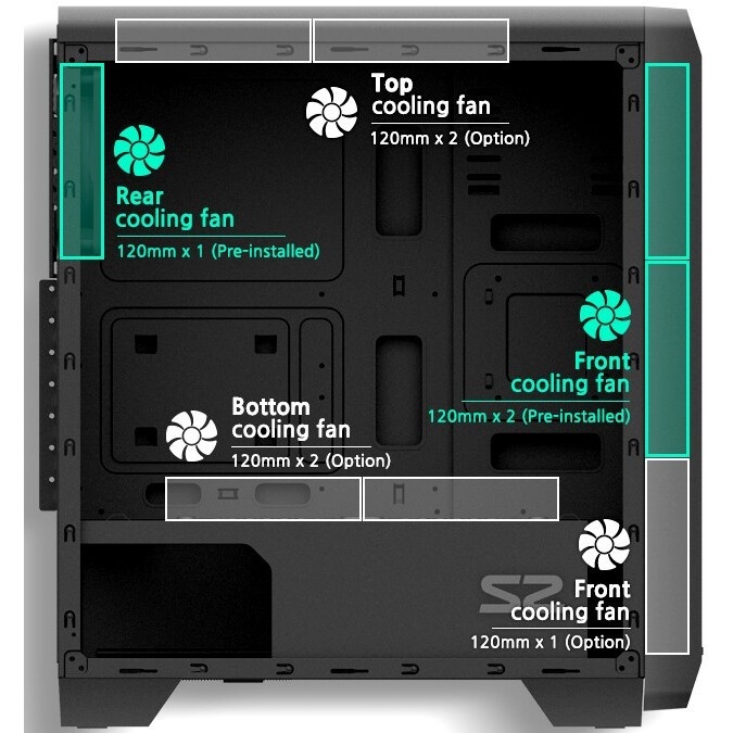 Компьютерный корпус ZALMAN S4, ATX, BLACK, WINDOW, 1x5.25", 4x3.5", 1x2.5", 2xUSB2.0, 1xUSB3.0, FRON