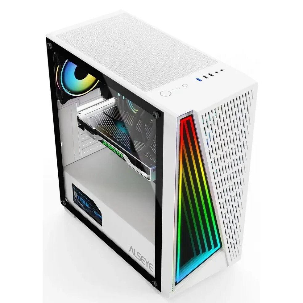 Корпус ALSEYE Warrior-W Mini-ITX/Micro ATX/ATX, USB2.0*2+HD Audio+USB3.0*1, «H.D.D.(3.5»)*2pcs+S.S.D