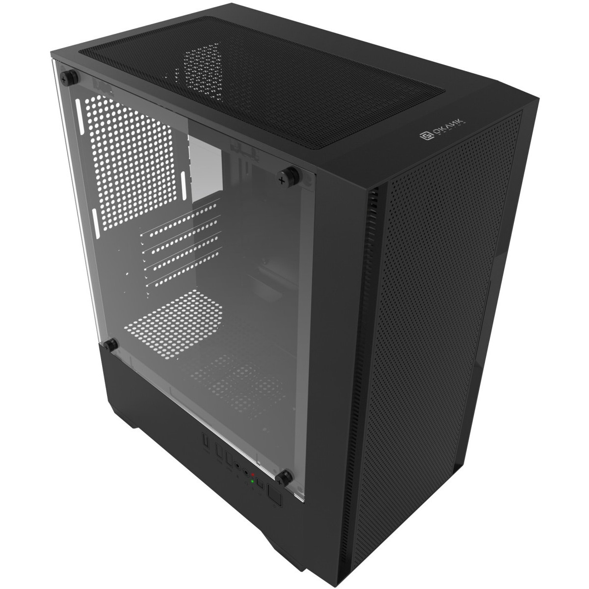 Корпус Оклик OCC-MN307 черный без БП mATX 8x120mm 2xUSB2.0 1xUSB3.0 audio bott PSU