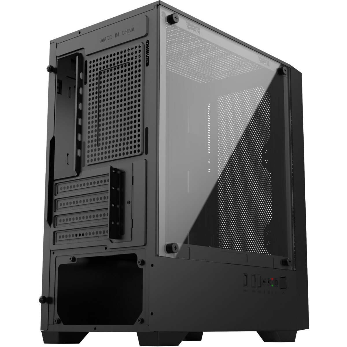 Корпус Оклик OCC-MN307 черный без БП mATX 8x120mm 2xUSB2.0 1xUSB3.0 audio bott PSU