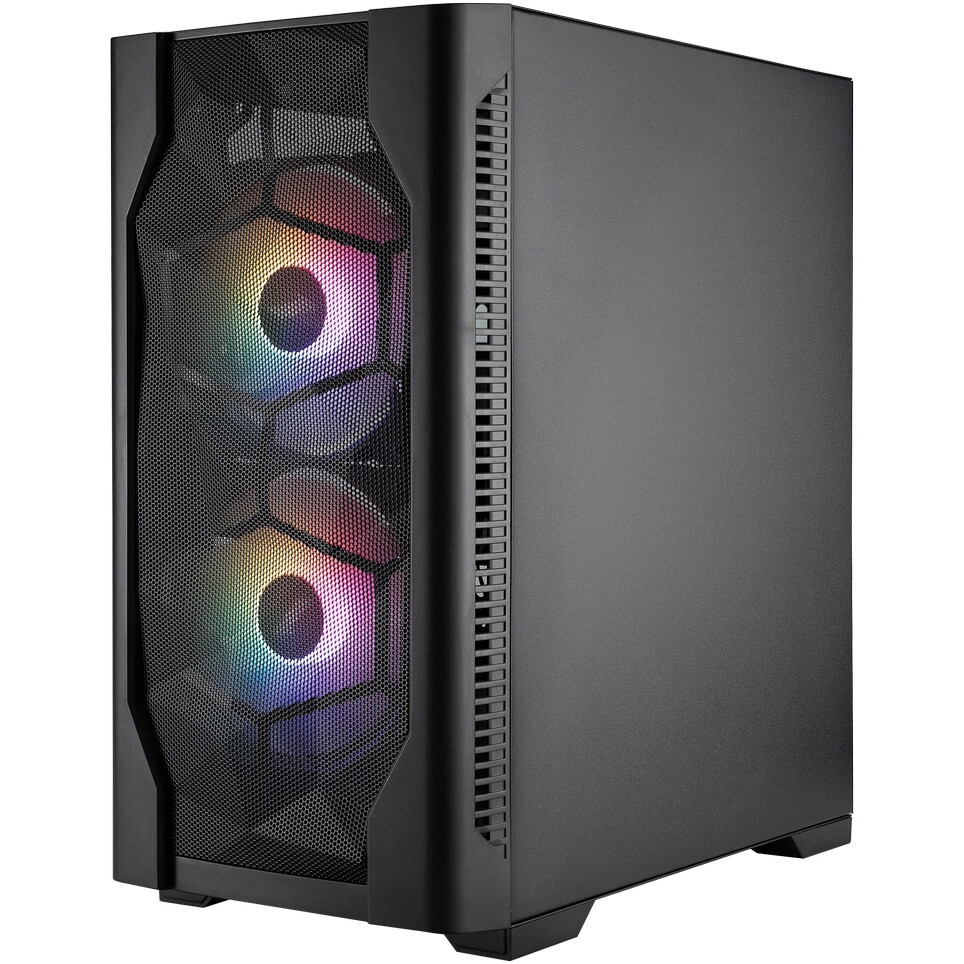Корпус Оклик OCC-MN307 черный без БП mATX 8x120mm 2xUSB2.0 1xUSB3.0 audio bott PSU