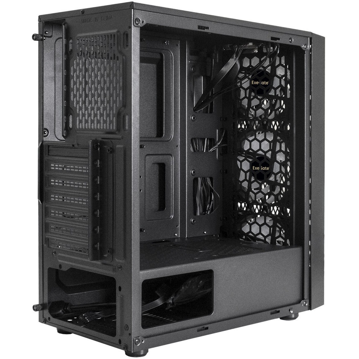 Компьютерный корпус Miditower ExeGate i3 BASE-NPX500 (ATX, БП 500NPX с вент. 12 см, с окном, 1*USB+1