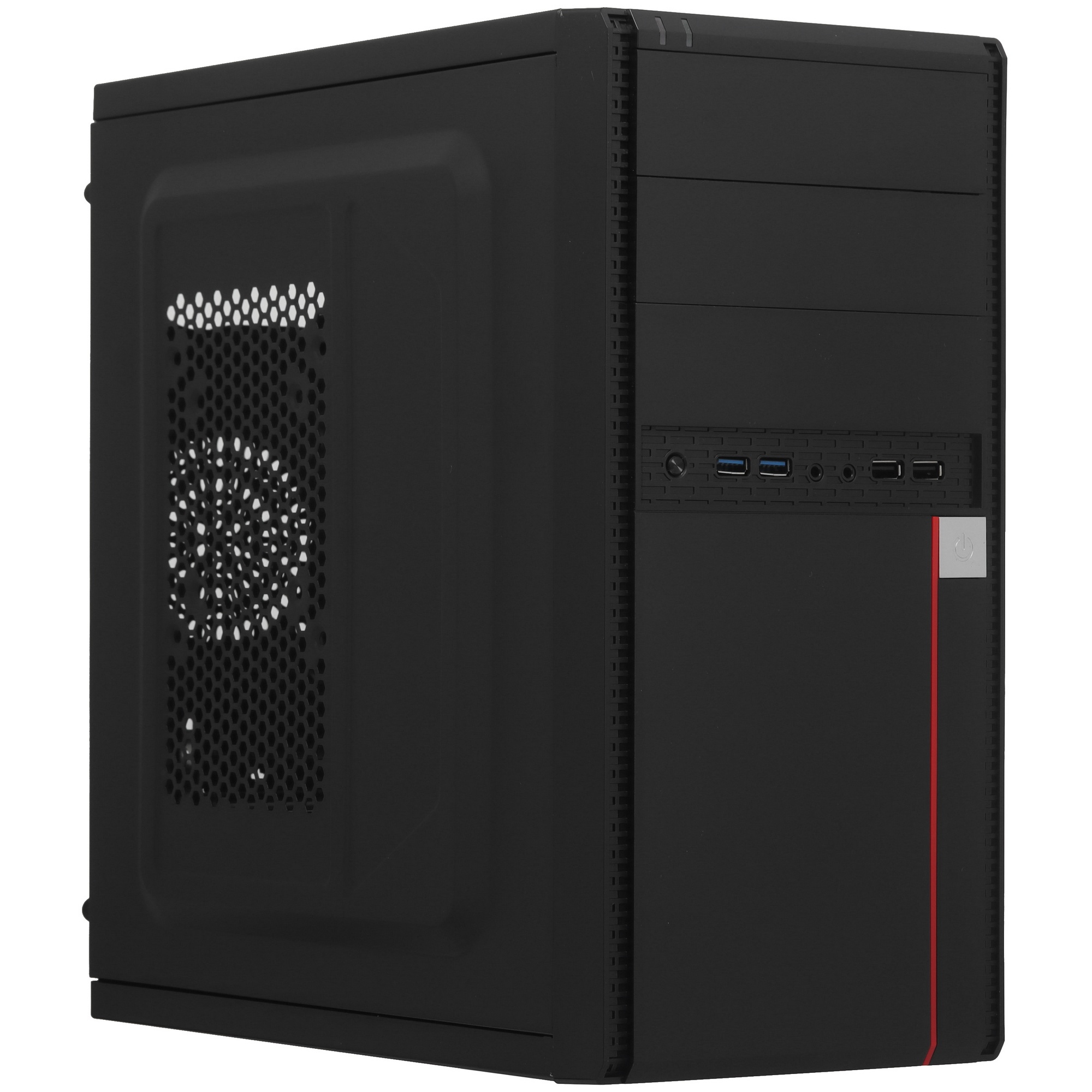 Компьютерный корпус Minitower ExeGate BA-204U (mATX, без БП, 2*USB+2*USB3.0, аудио, черный)