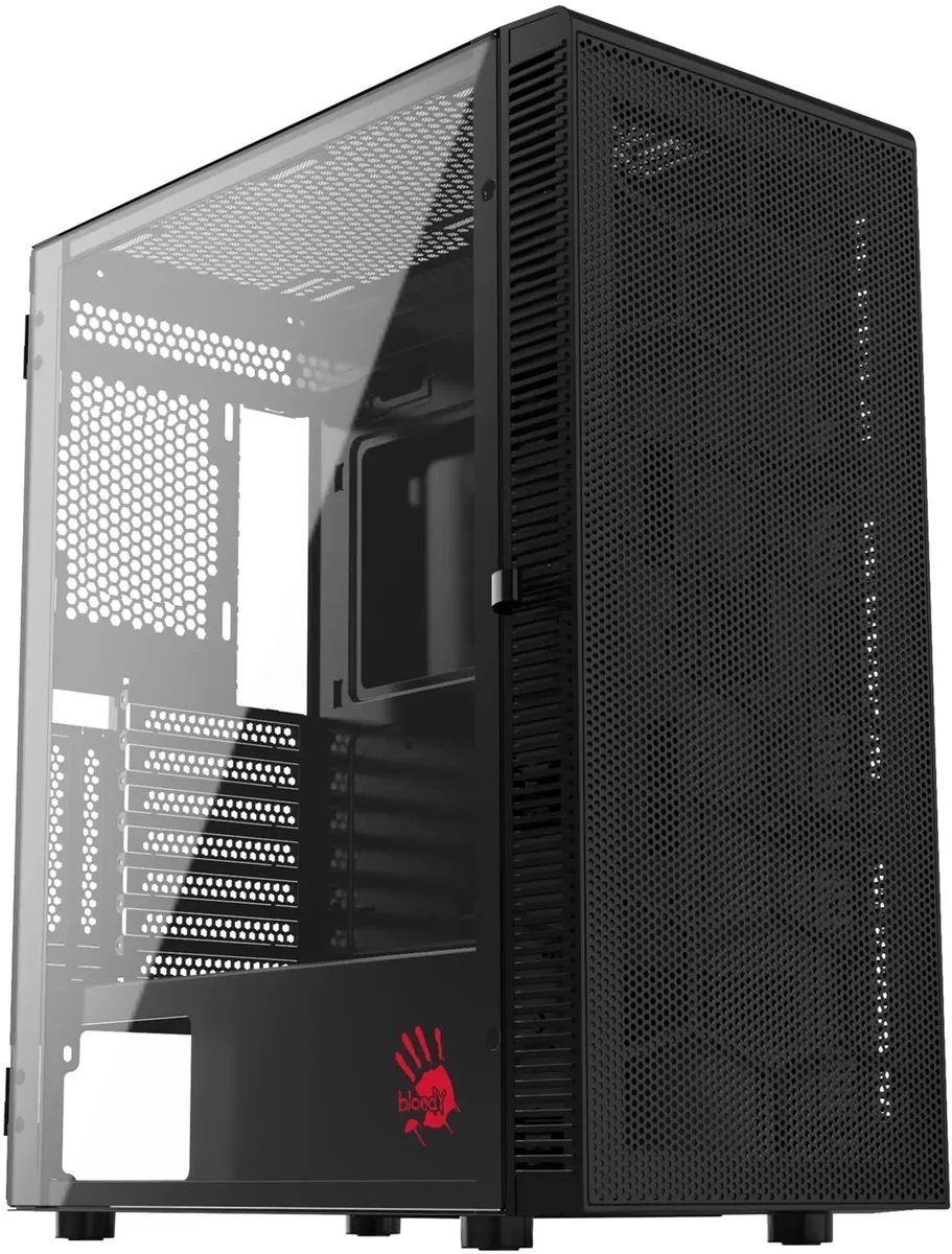 Компьютерный корпус Bloody BD-CC116 черный без БП ATX 8x120mm 1xUSB2.0 1xUSB3.0 audio bott PSU