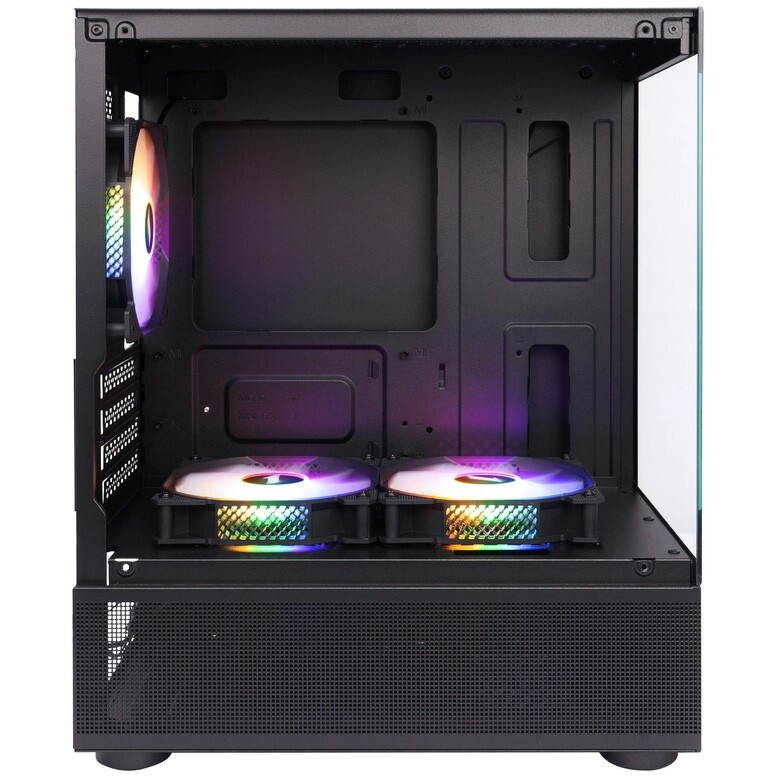 Корпус 1STPLAYER MIKU Mi2-A Black / mATX / 3x120mm LED fans / Mi2-A-BK-2F1R-1F1