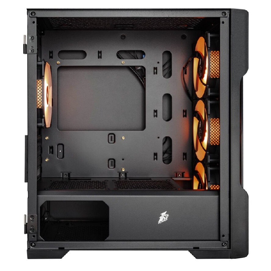 Корпус 1STPLAYER MIKU Mi2-A Black / mATX / 3x120mm LED fans / Mi2-A-BK-2F1R-1F1