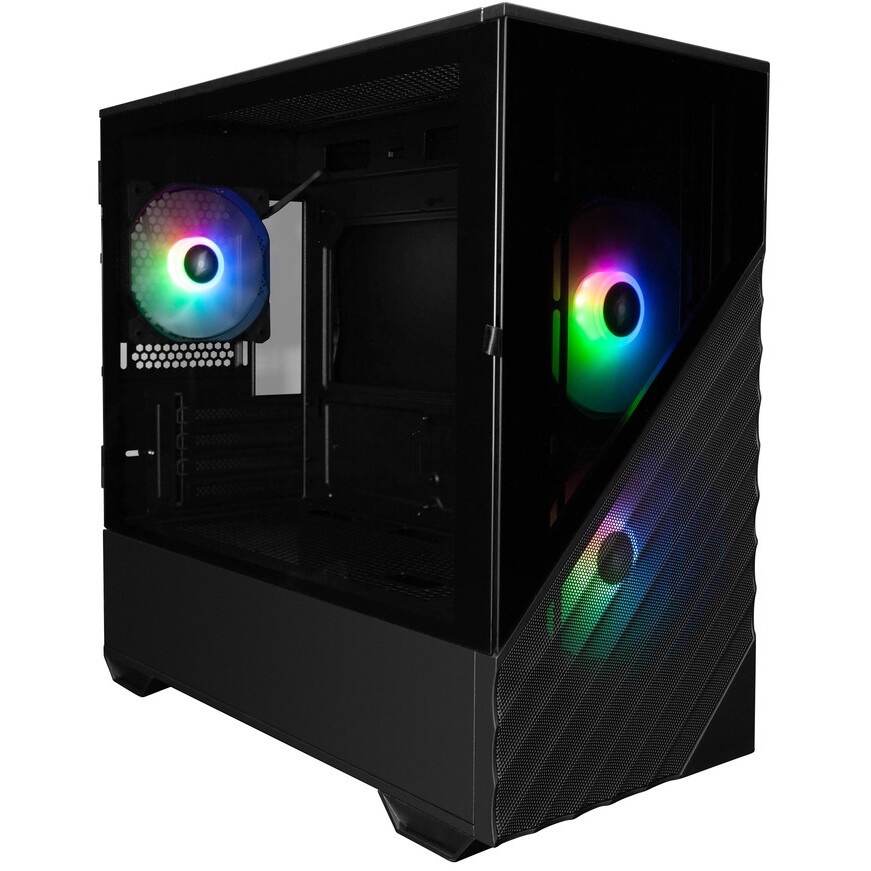 Корпус 1STPLAYER MIKU Mi2-A Black / mATX / 3x120mm LED fans / Mi2-A-BK-2F1R-1F1