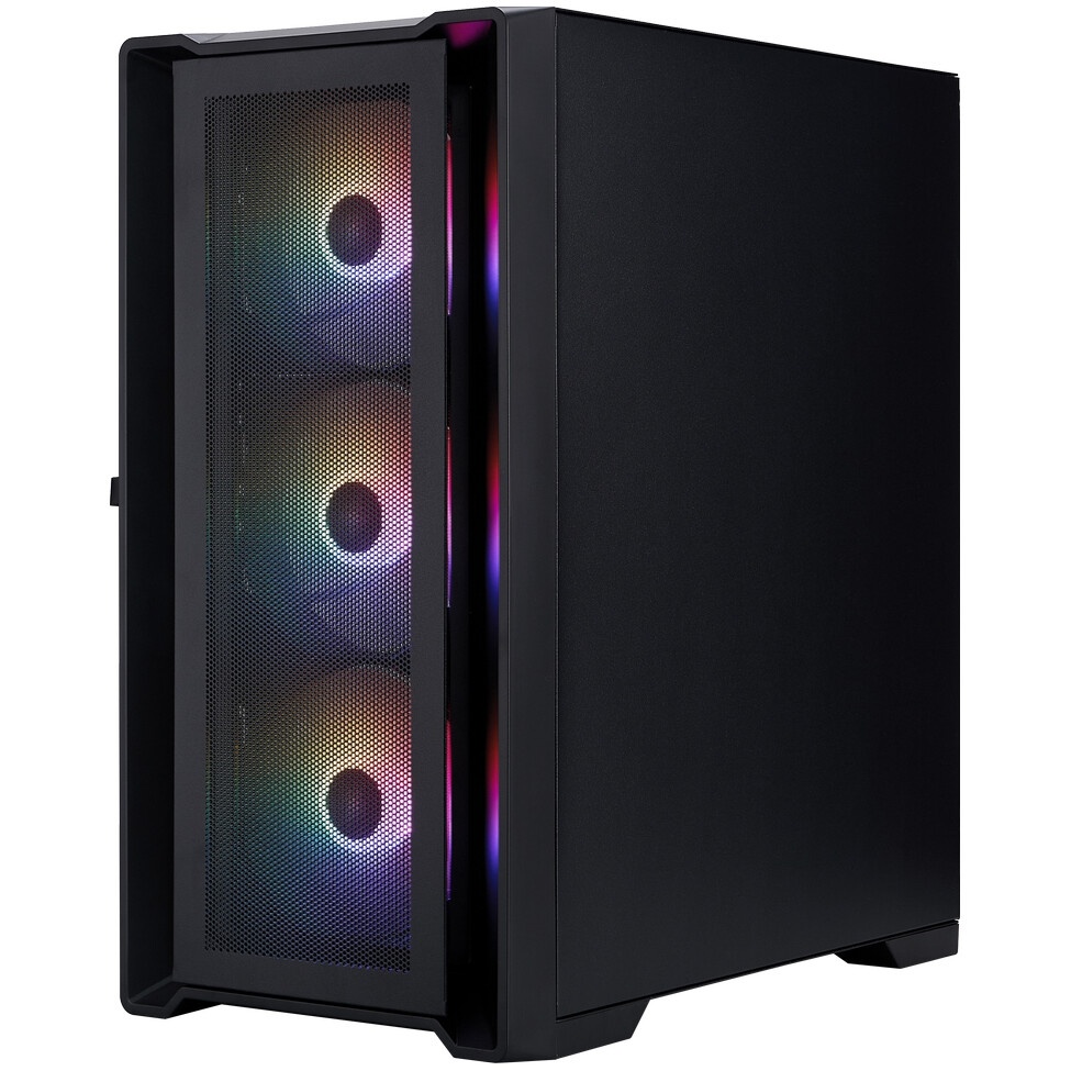 Корпус 1STPLAYER MIKU Mi2-A Black / mATX / 3x120mm LED fans / Mi2-A-BK-2F1R-1F1