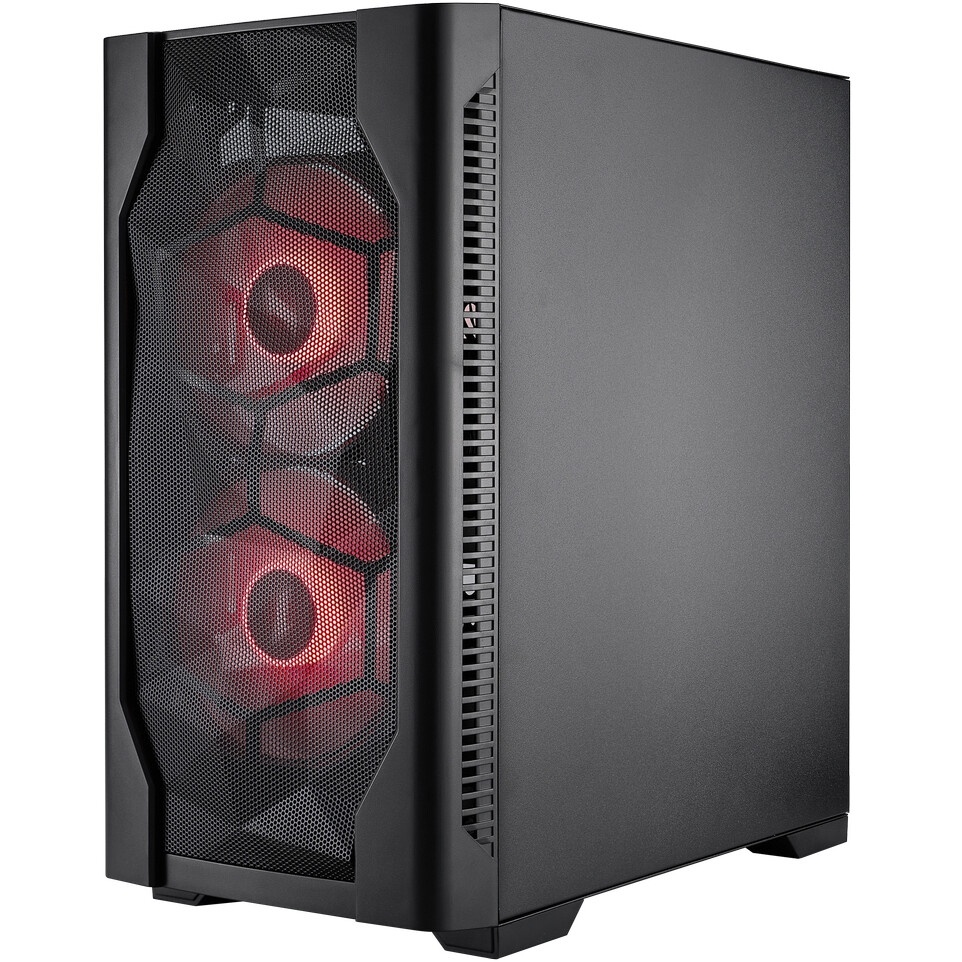 Корпус 1STPLAYER MIKU Mi2-A Black / mATX / 3x120mm LED fans / Mi2-A-BK-2F1R-1F1