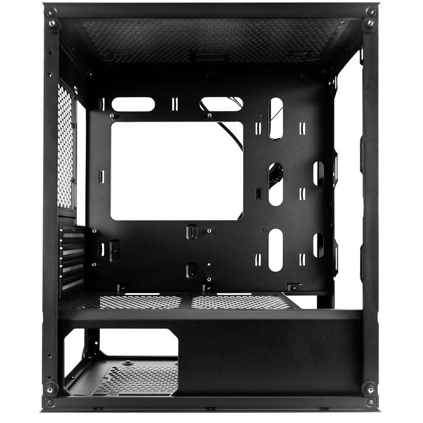 Корпус 1STPLAYER MIKU Mi2-A Black / mATX / 3x120mm LED fans / Mi2-A-BK-2F1R-1F1