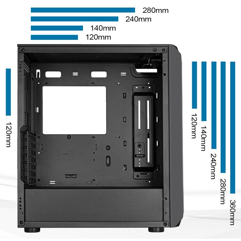 Компьютерный корпус Silverstone G41FA512ZBG0020 High airflow ATX mid-tower chassis with dual radiato