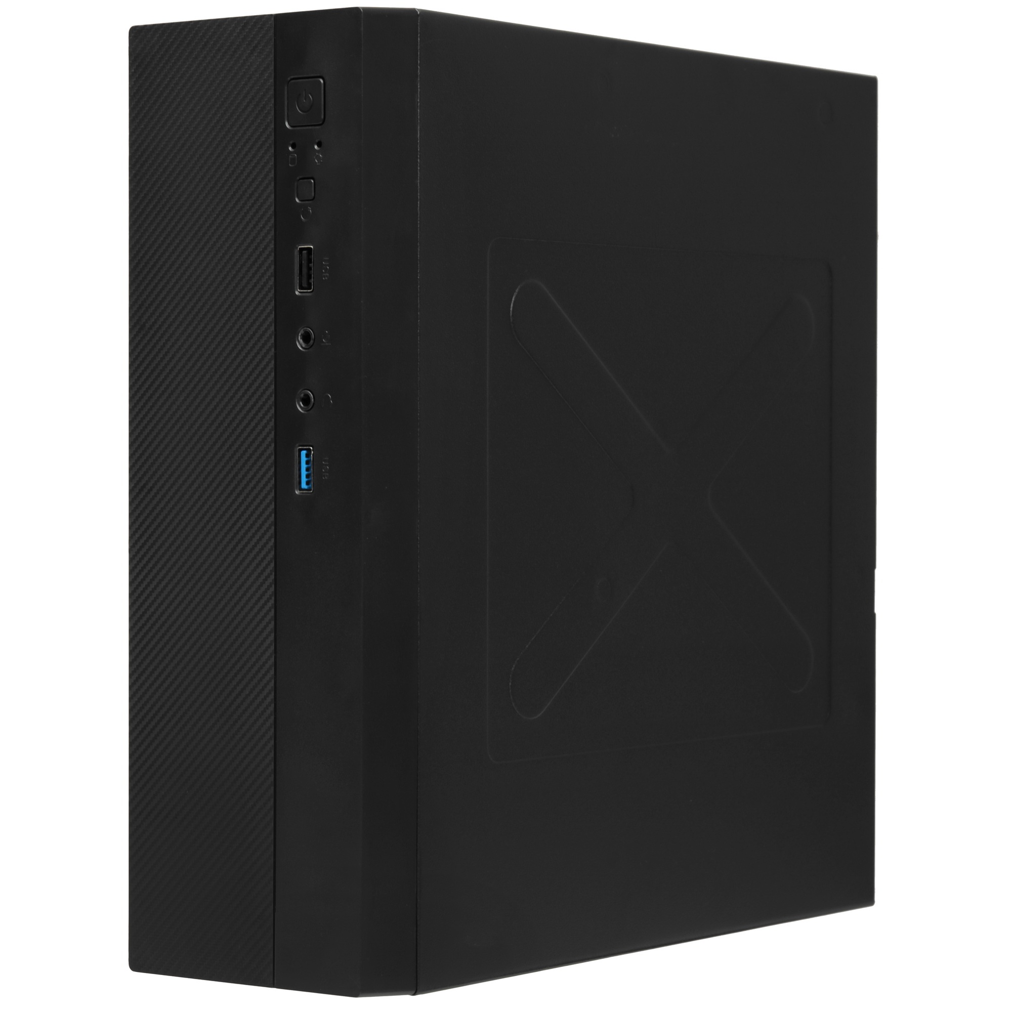 Корпус Desktop Exegate EX291267RUS MI-301U (mATX/mini-ITX, без БП, 1*USB+1*USB3.0, аудио, черный)