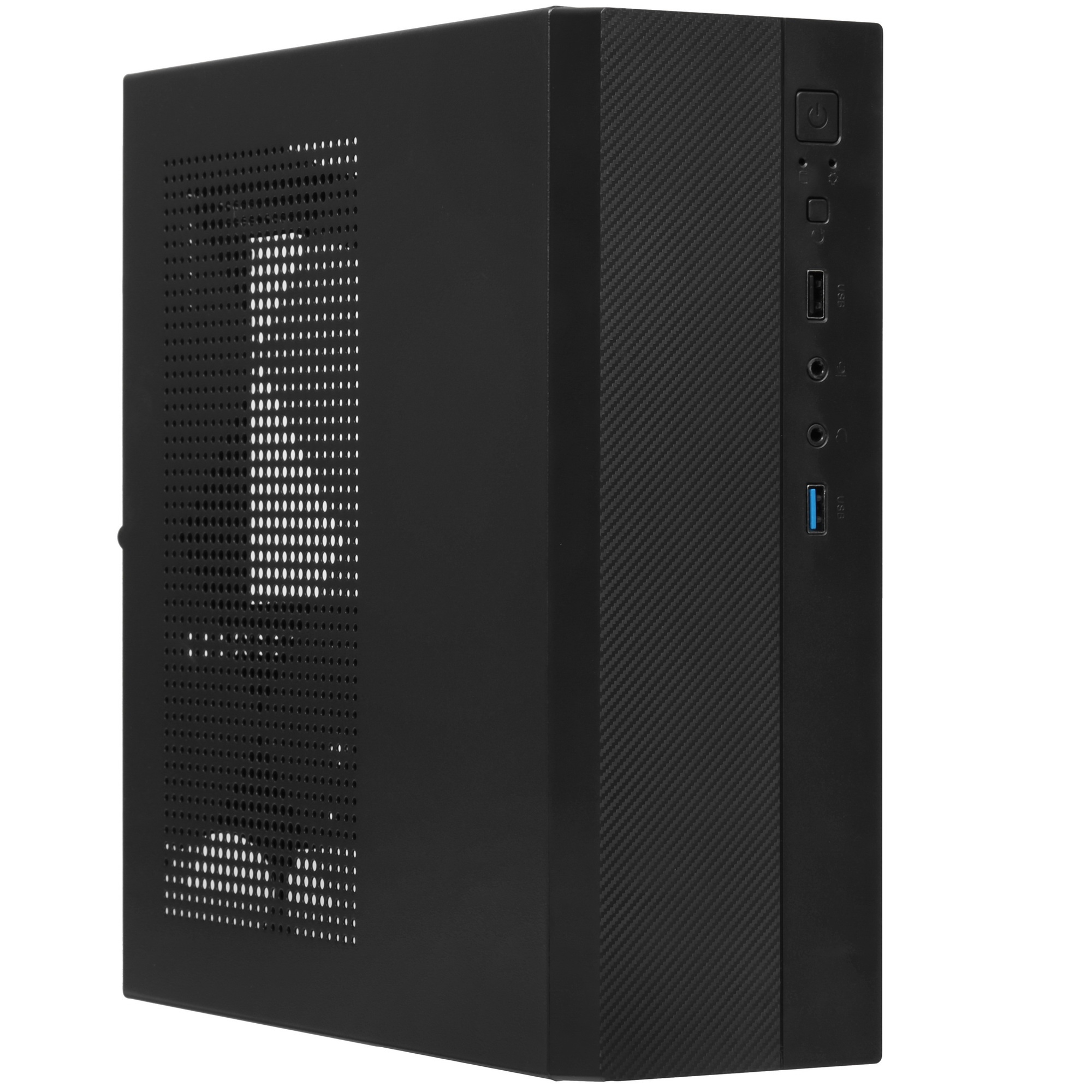 Корпус Desktop Exegate EX291267RUS MI-301U (mATX/mini-ITX, без БП, 1*USB+1*USB3.0, аудио, черный)