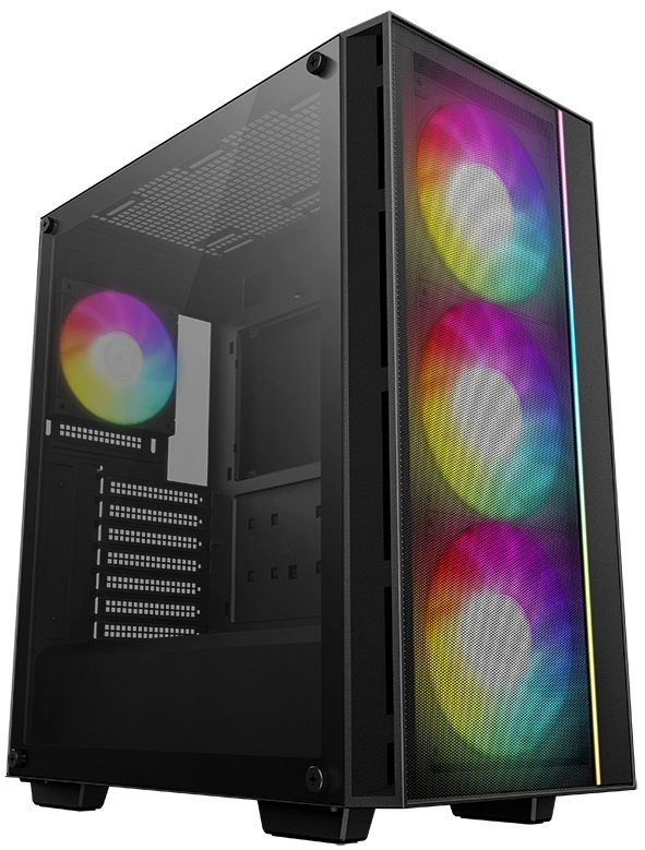 Компьютерный корпус Deepcool MATREXX 55 MESH V4 без БП, боковое окно (закаленное стекло), 3xARGB LED