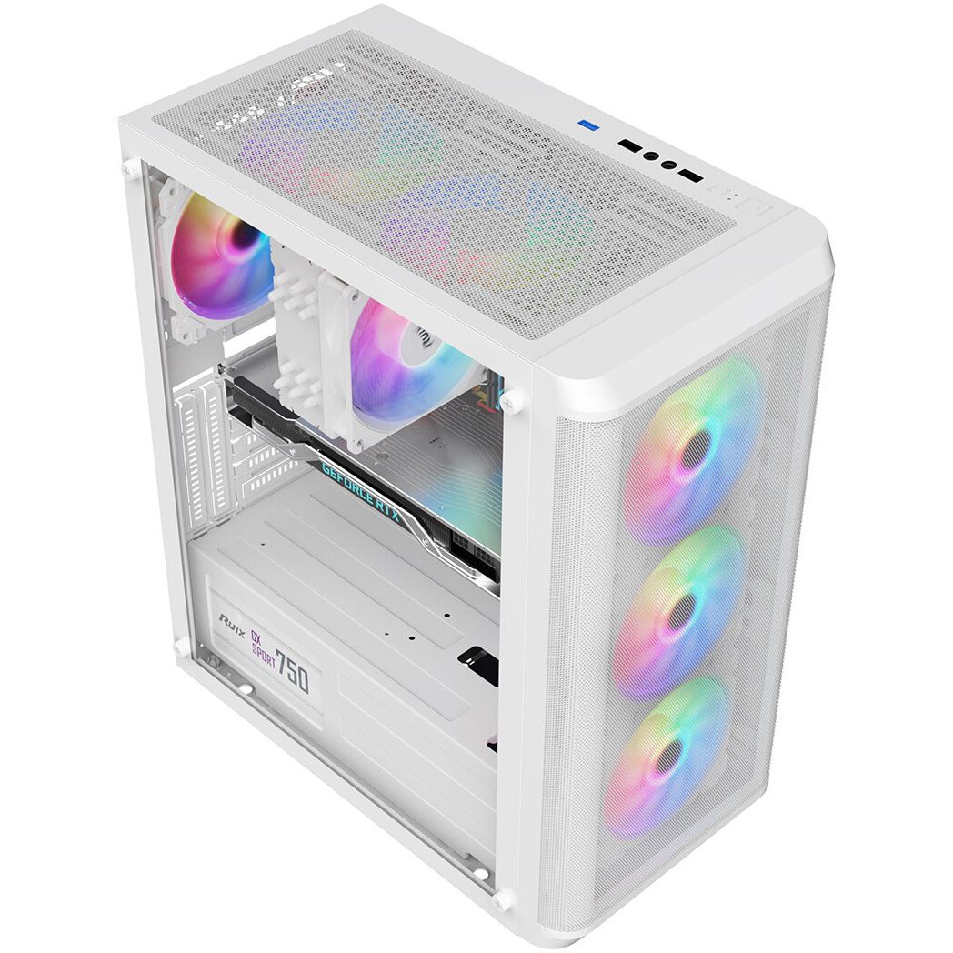 Корпус ALSEYE Auro 3.0-W Mini-ITX/Micro ATX/ATX, USB2.0*2+HD Audio+USB3.0*1, ";H.D.D.(3.5";)*2pcs+S.