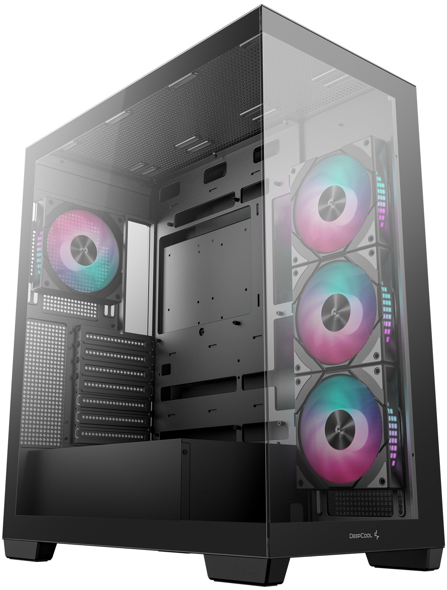 Корпус Deepcool CG580 4F черный без БП ATX 6x120mm 3x140mm 2xUSB3.0 audio bott PSU