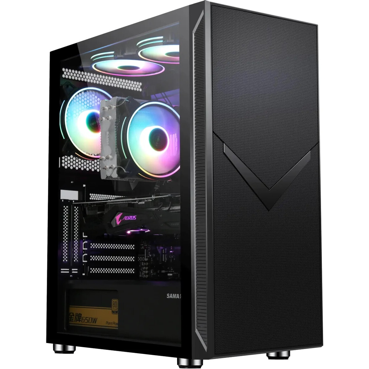 Компьютерный корпус Accord JP-VI черный без БП ATX 2xUSB2.0 1xUSB3.0 audio bott PSU