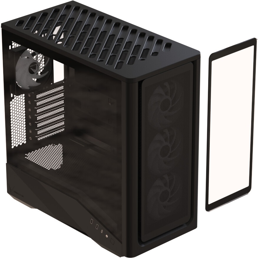 Компьютерный корпус Accord JP-VI черный без БП ATX 2xUSB2.0 1xUSB3.0 audio bott PSU