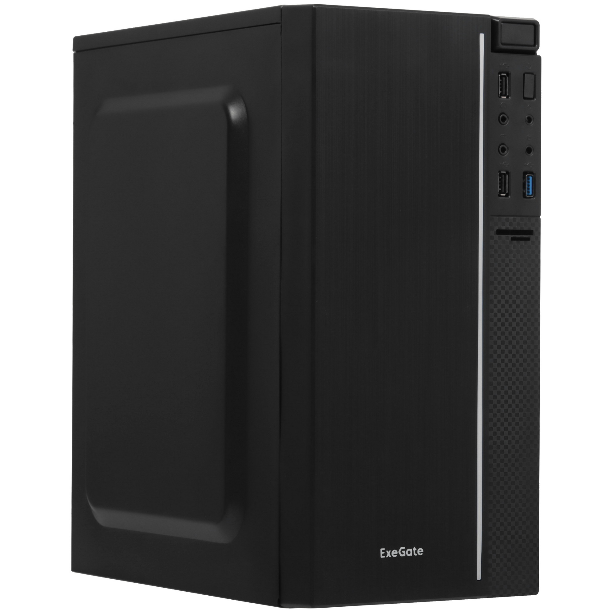 Компьютерный корпус Minitower ExeGate mEVO-9302-RGB (mATX, без БП, 2*USB+1*USB3.0, HD аудио, черный