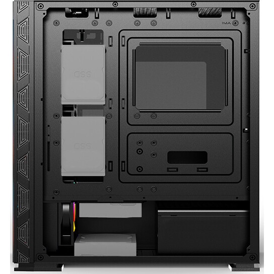 Корпус SOEYI «AX8-B20 SOEYI ATX case with black coating front panel with flat bigger mesh, without»