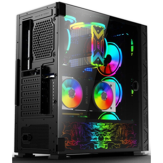 Корпус SOEYI «AX8-B20 SOEYI ATX case with black coating front panel with flat bigger mesh, without»