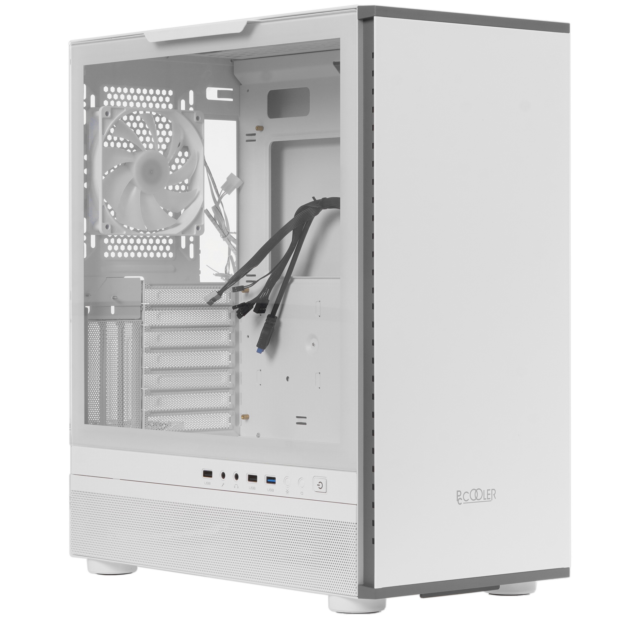 Компьютерный корпус  PCCooler IE200 WH, Tempered Glass Full Tower, белый, TG, SPCC, 1x120mm ARGB E-A