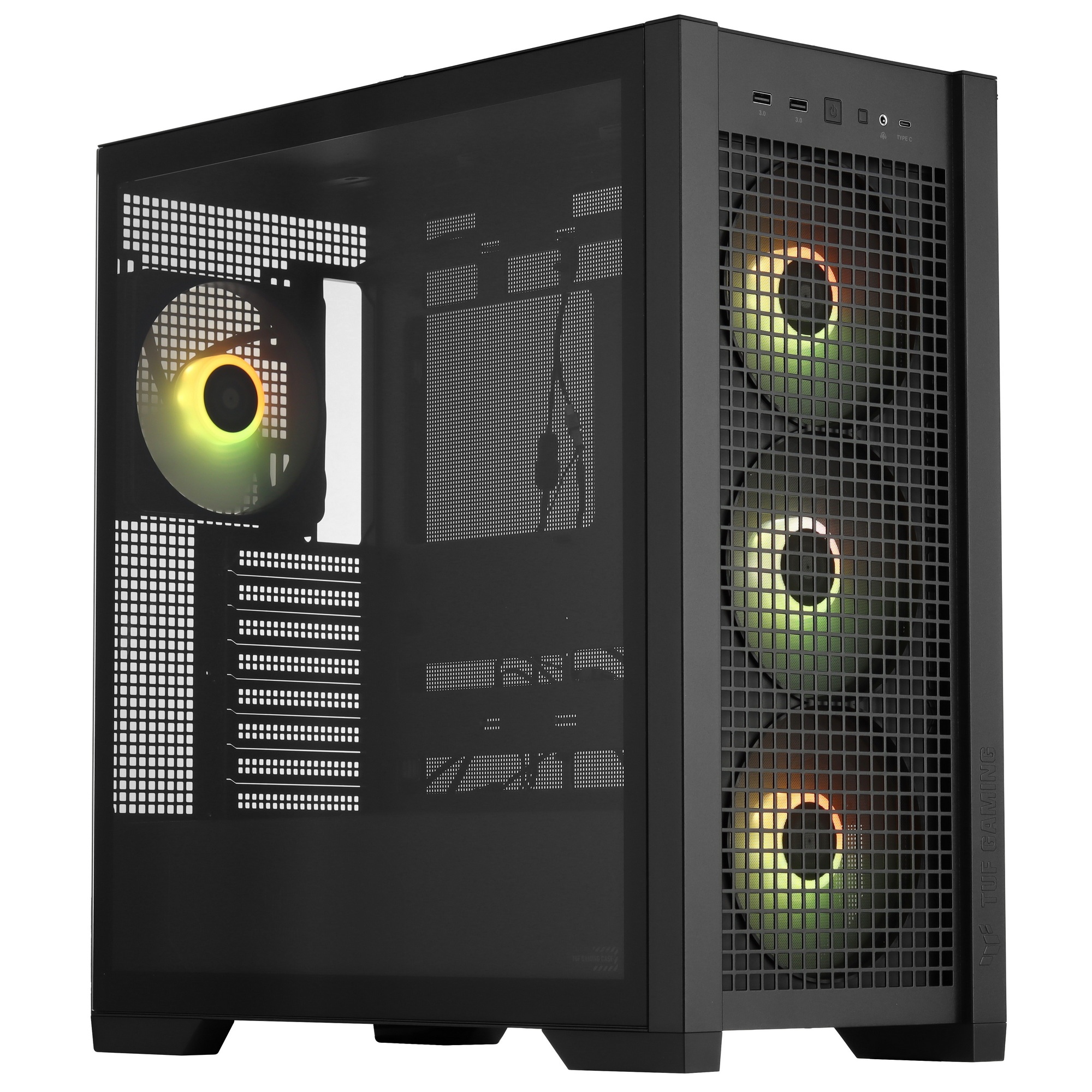 Корпус ASUS TUF GAMING GT302 TG ARGB BLACK (90DC00I0-B19000) GT302/ARGB FANS/BLK